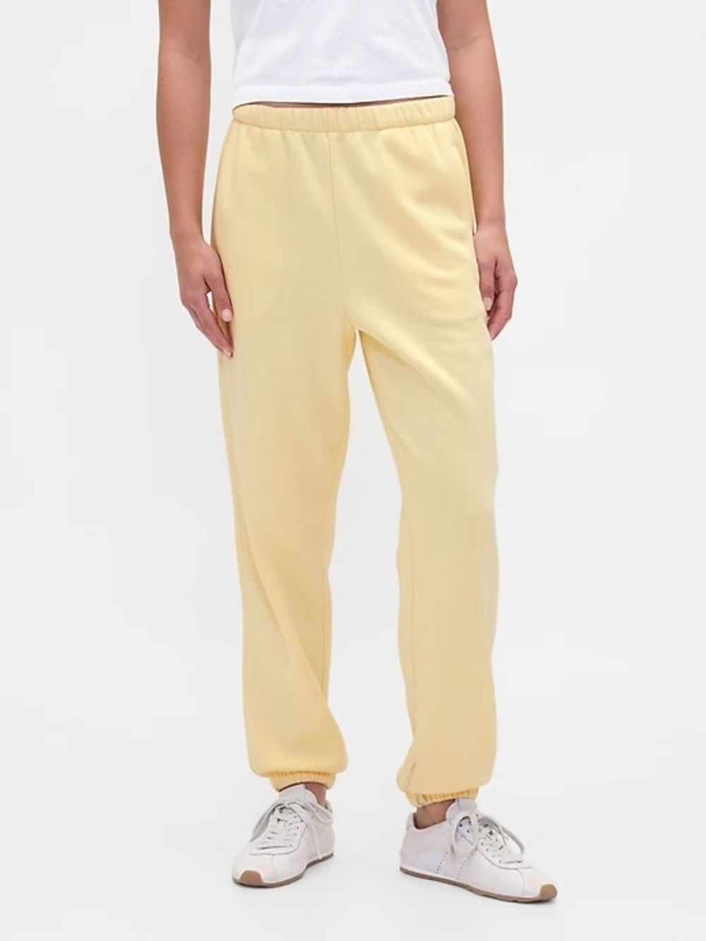 GAP Pale Yellow Women's Jogger Set - Soft Pullover & Track Pants Sz. XL - Picture 2 of 6